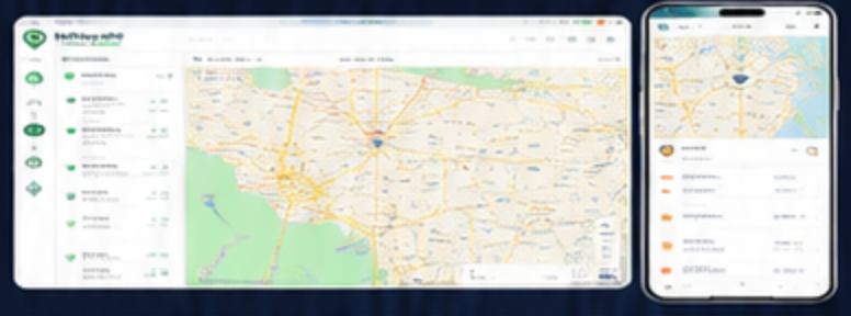 Nirbhoy GPS web dashboard with live map, and the mobile app